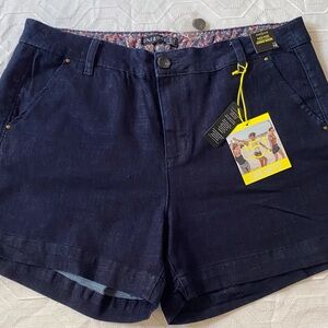 One 5 One Blue Bermuda Shorts with Cuffed Hems. #Brand New